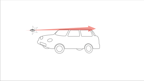 Storyboard frame of drone taking photo