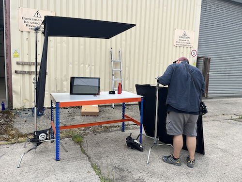 Video village being rigged on location for Ebbon Intelligence Video village being rigged on location for Ebbon Intelligence